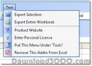 Excel Export To Text Files Software screenshot